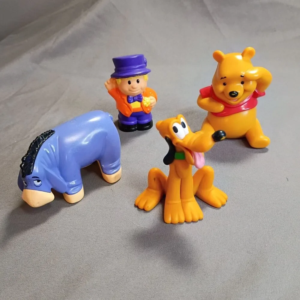 Toy Lot Figure - Disney Winnie Pooh Eeyore Pluto Fisher Price Circus Ringmaster